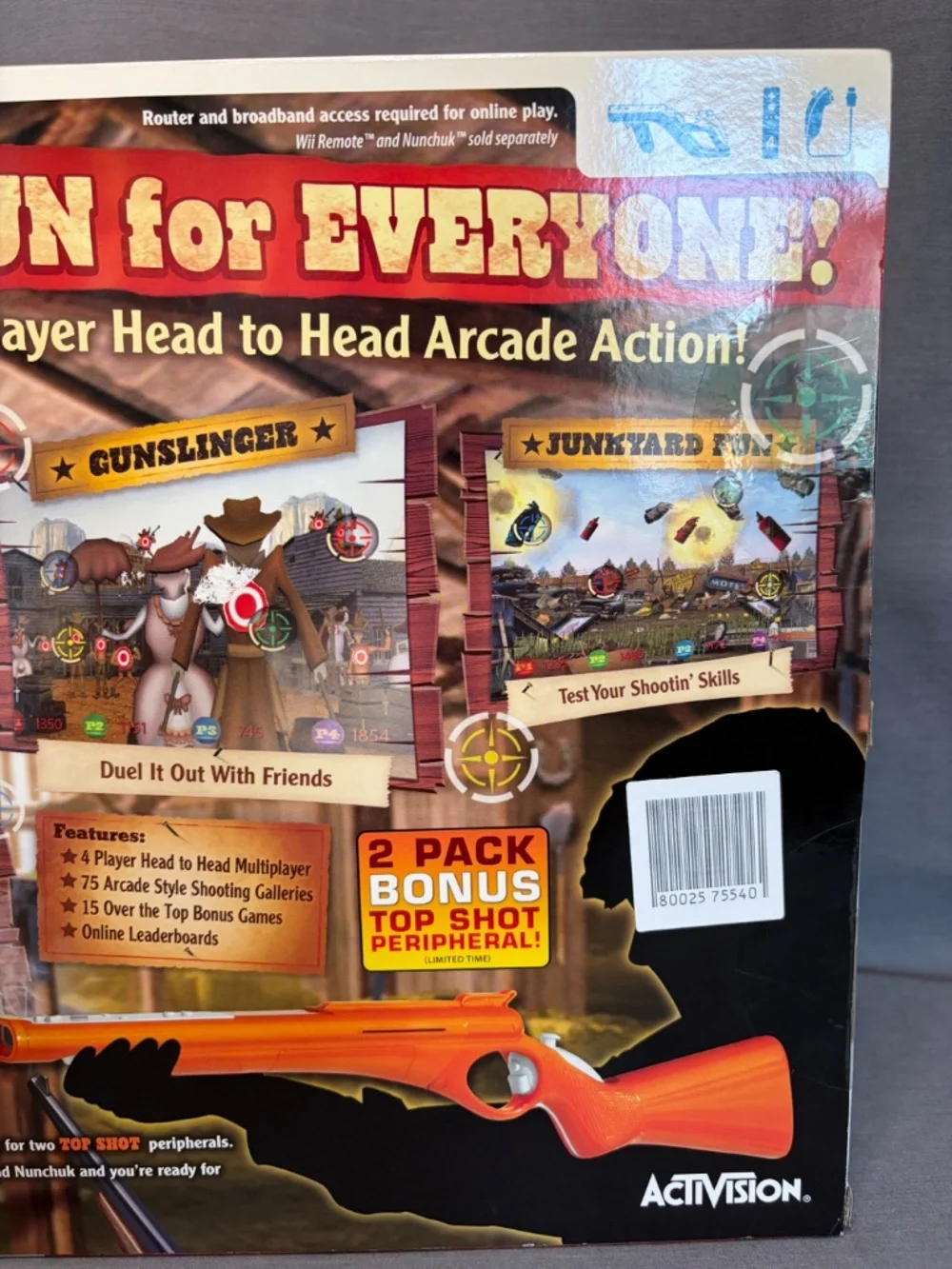 Top Shot Arcade Wii Limited Edition 2 Pack 2011 New In Box Rare
